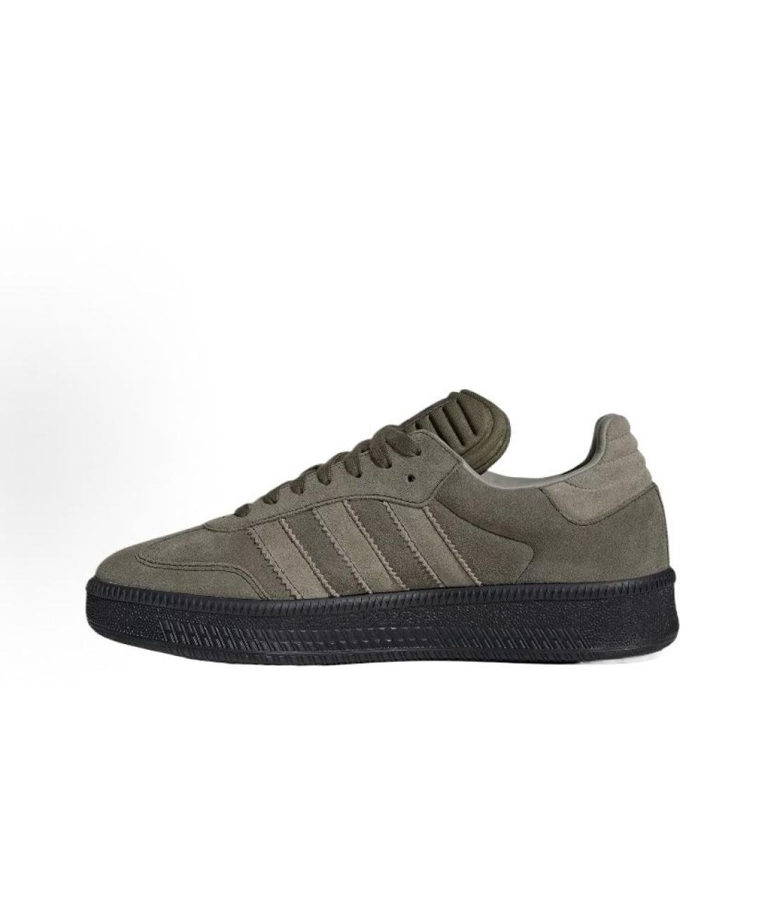 ADIDAS Хаки замшевые кроссовки, фото 2