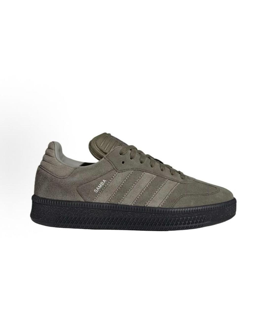 ADIDAS Хаки замшевые кроссовки, фото 7