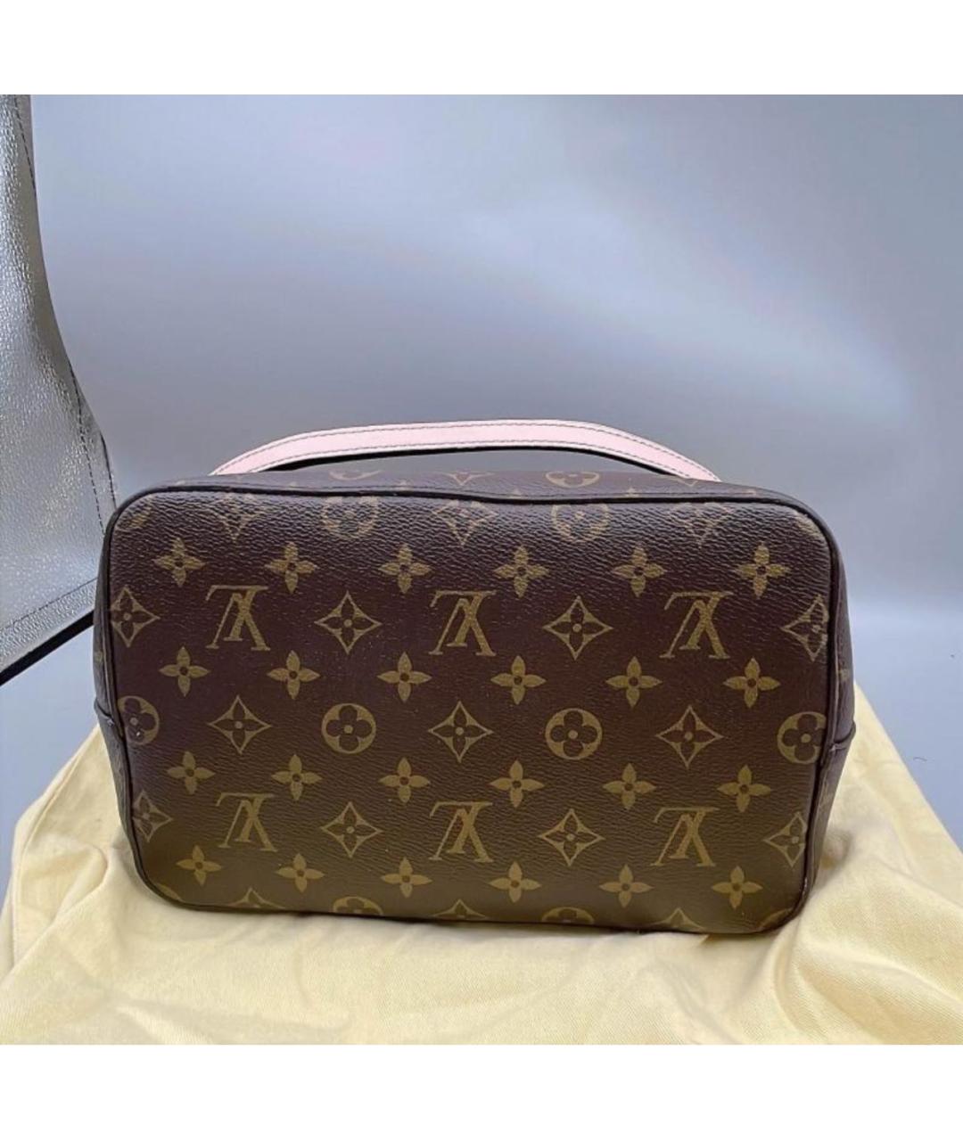 LOUIS VUITTON Коричневая кожаная сумка тоут, фото 6