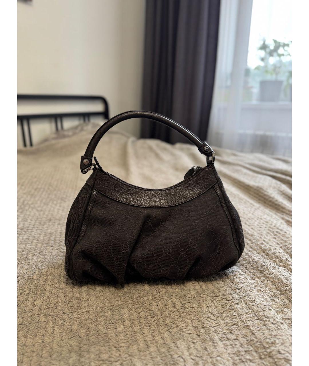 GUCCI Коричневая сумка с короткими ручками, фото 3