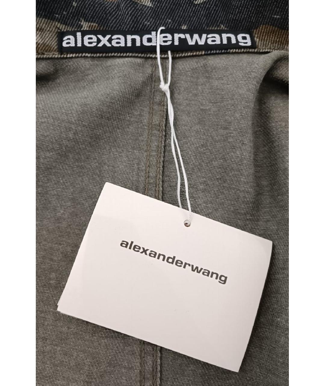 ALEXANDER WANG Хаки хлопковая куртка, фото 3