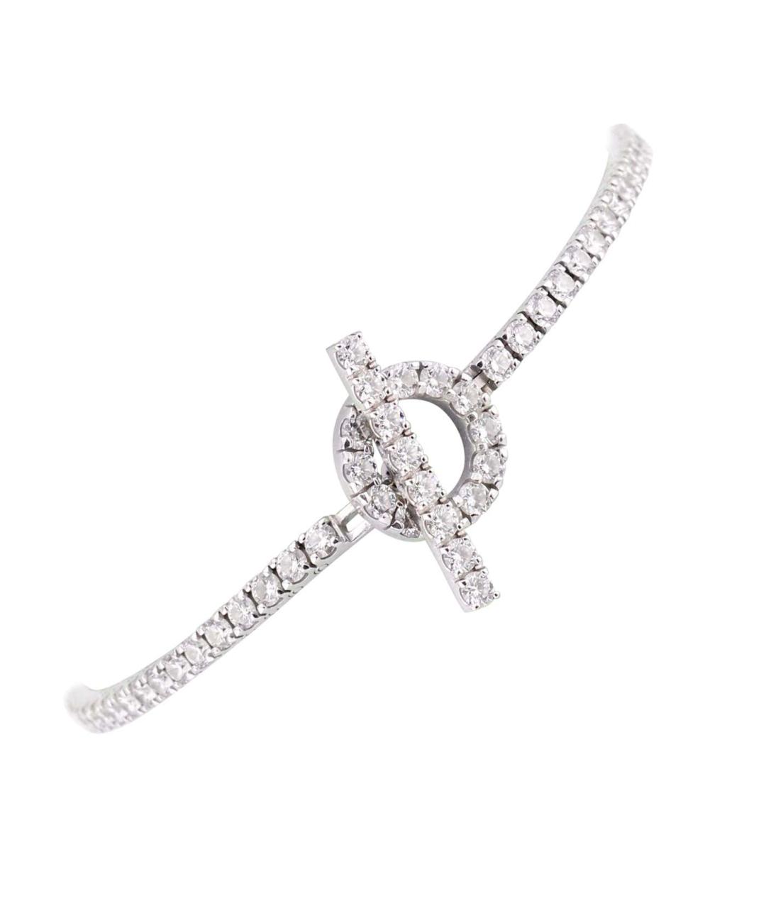 HERMES Серебрянный браслет из белого золота, фото 1