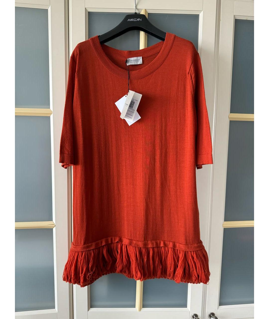 JOHN SMEDLEY Оранжевый шерстяной джемпер / свитер, фото 9