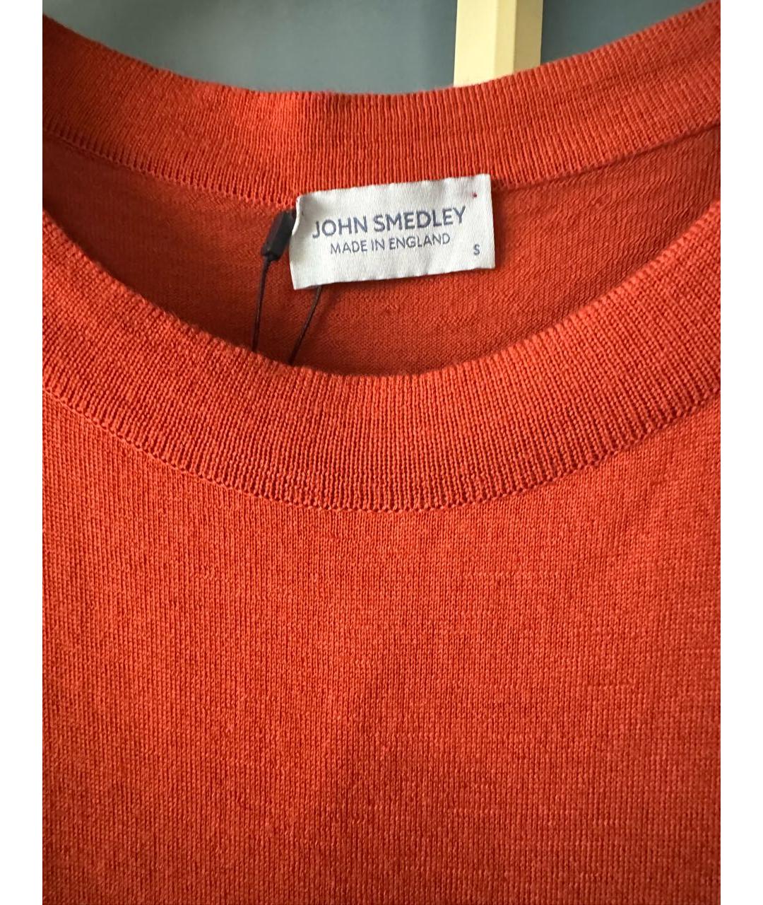 JOHN SMEDLEY Оранжевый шерстяной джемпер / свитер, фото 3