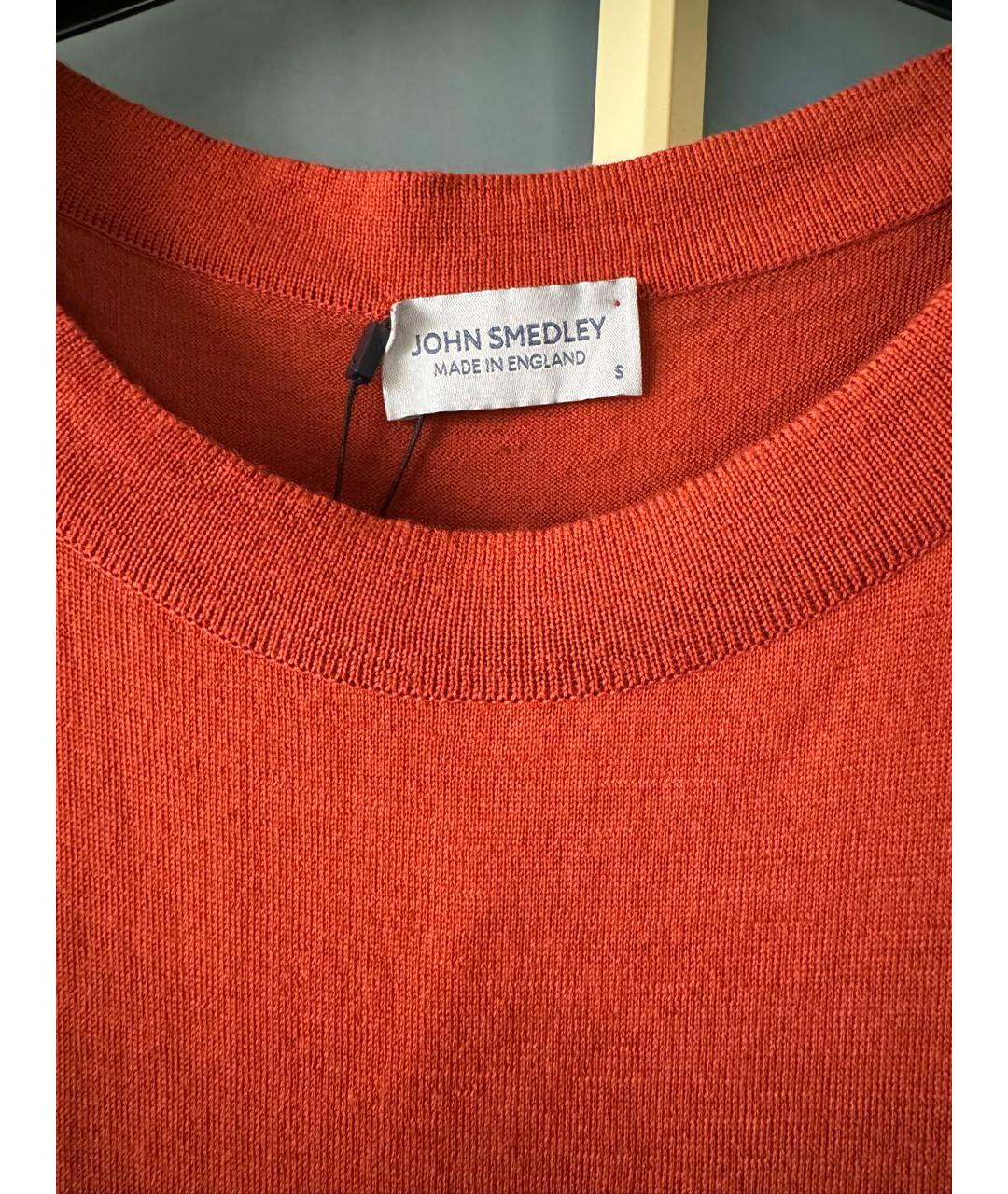 JOHN SMEDLEY Оранжевый шерстяной джемпер / свитер, фото 8
