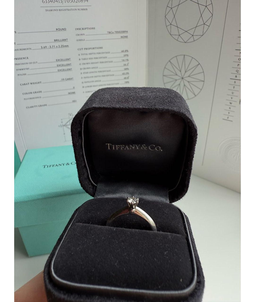 TIFFANY&CO Серебряное платиновое кольцо, фото 2