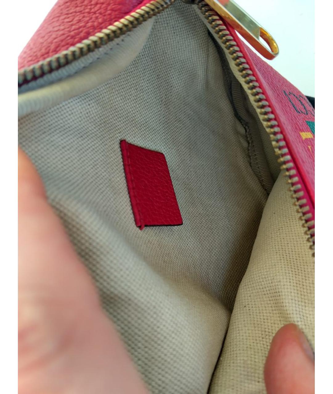 GUCCI Красная кожаная поясная сумка, фото 6