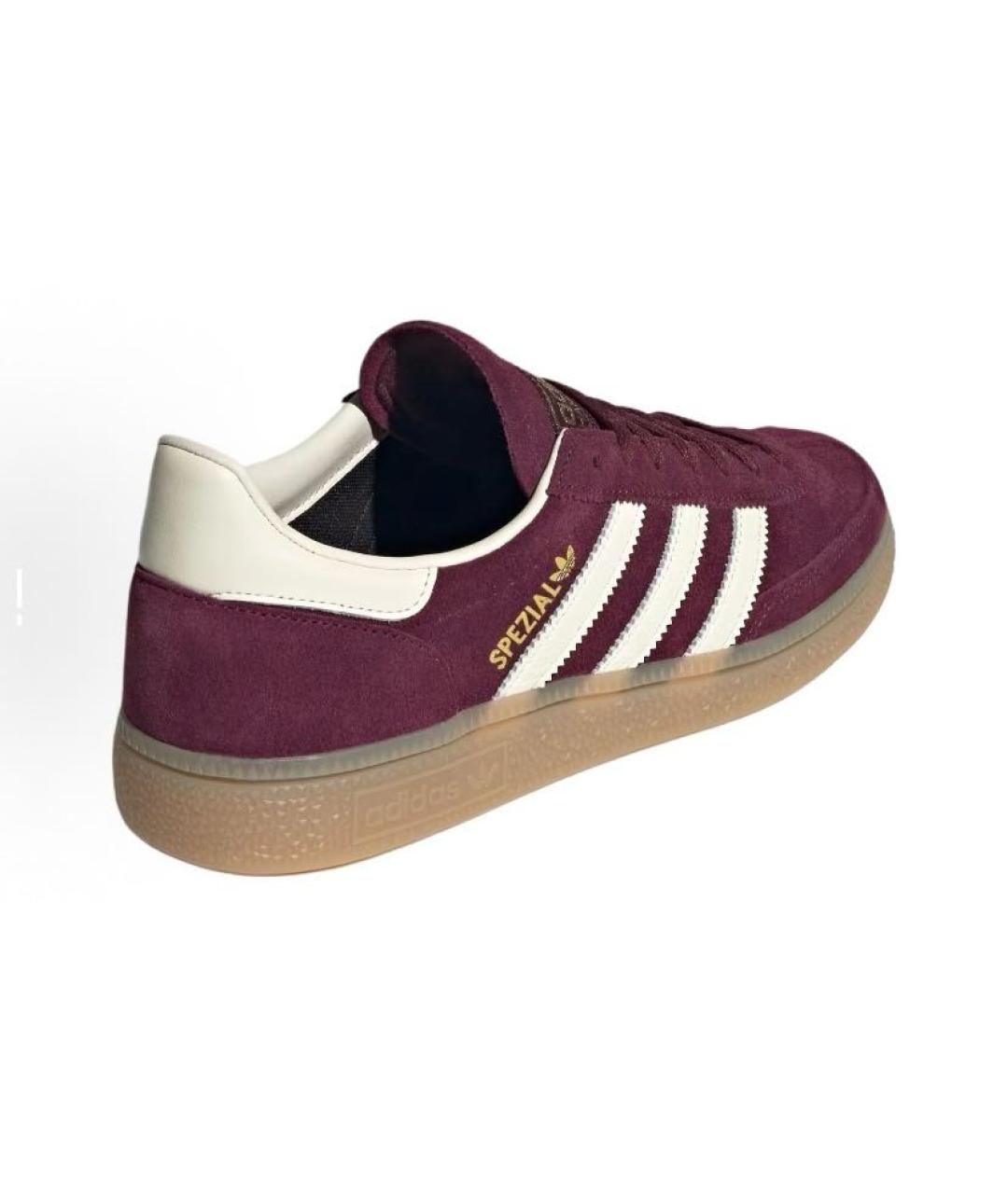 ADIDAS Бордовые замшевые кроссовки, фото 4