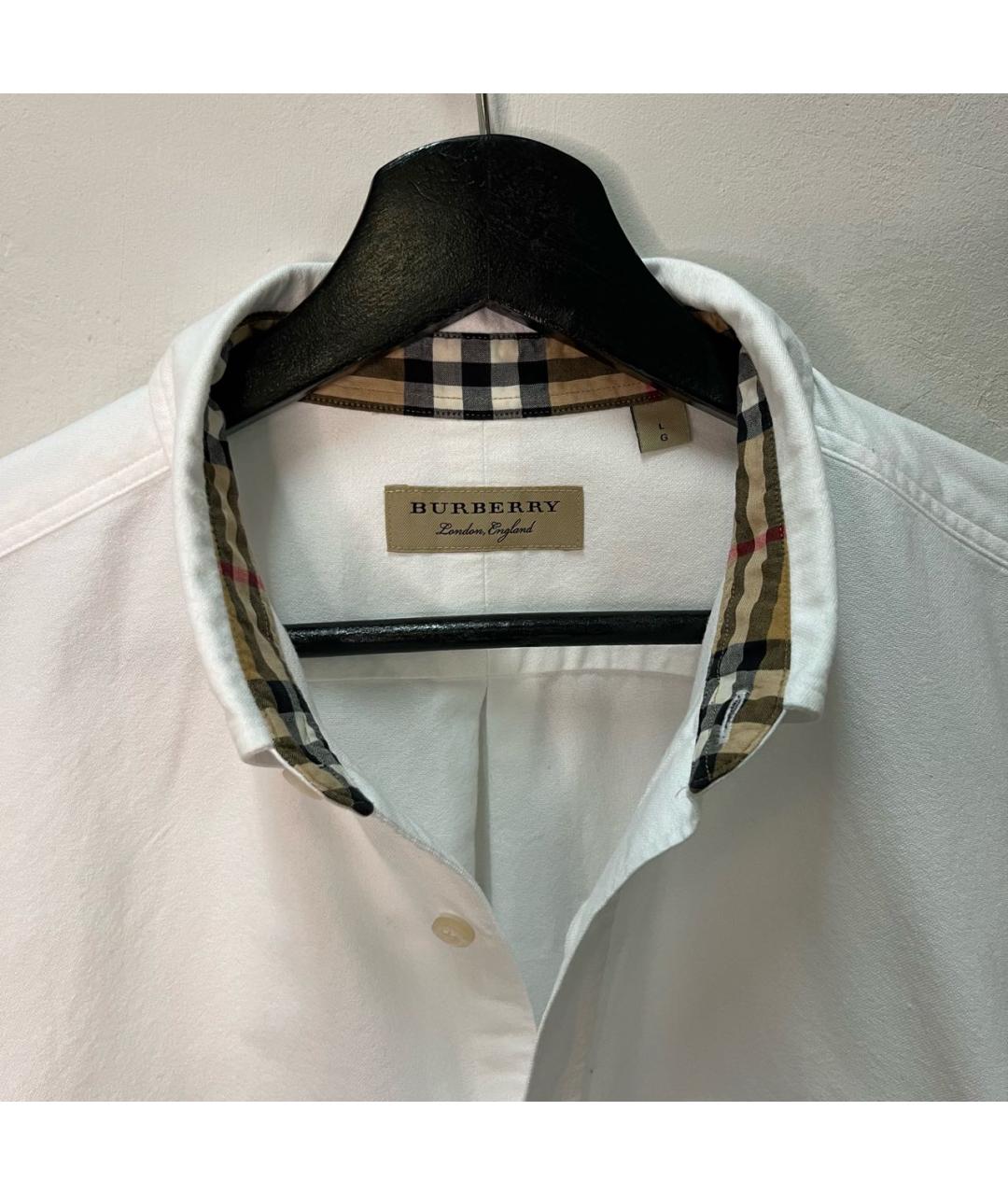 BURBERRY Белая хлопковая кэжуал рубашка, фото 6