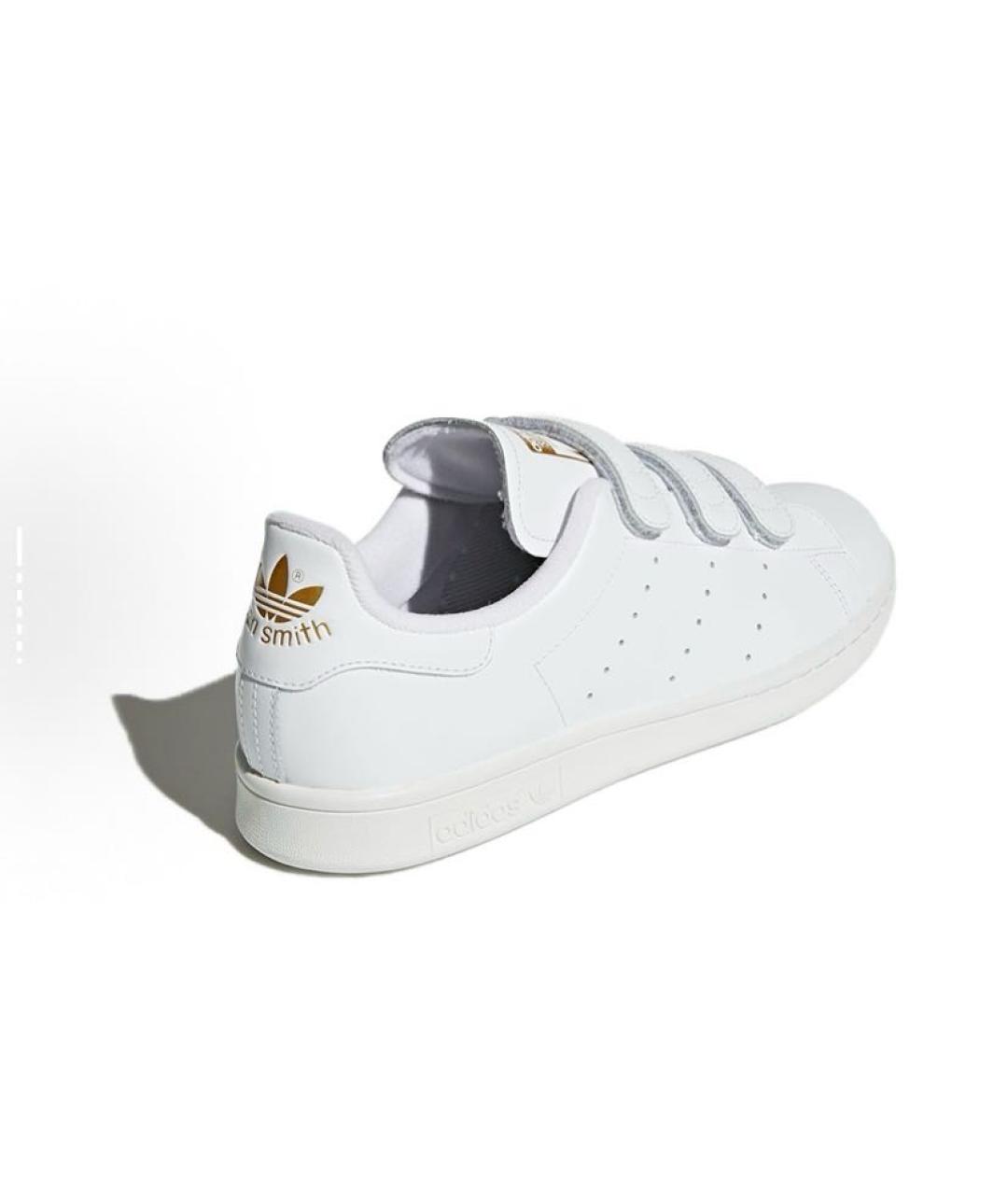 ADIDAS Белые кожаные кроссовки, фото 4