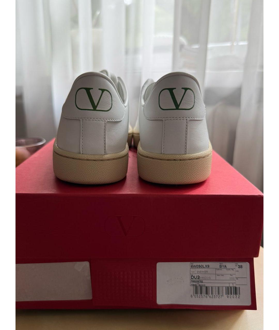 VALENTINO Белые кожаные кеды, фото 4