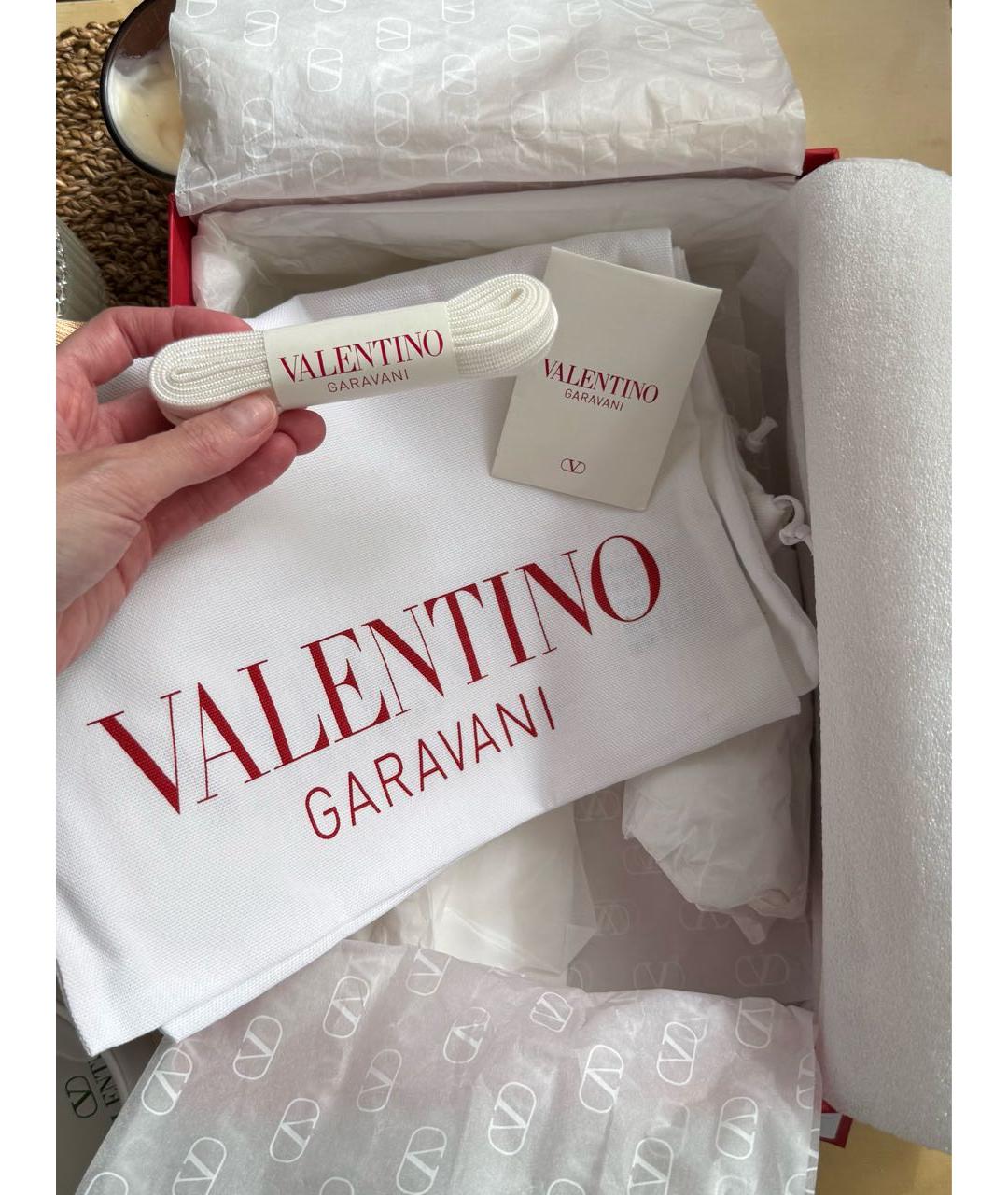 VALENTINO Белые кожаные кеды, фото 7