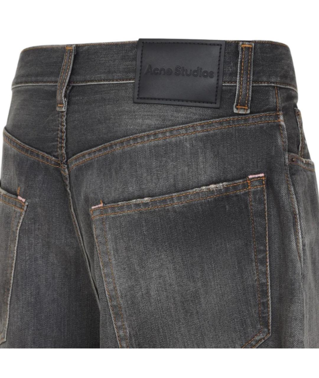 ACNE STUDIOS Черные хлопковые прямые джинсы, фото 3