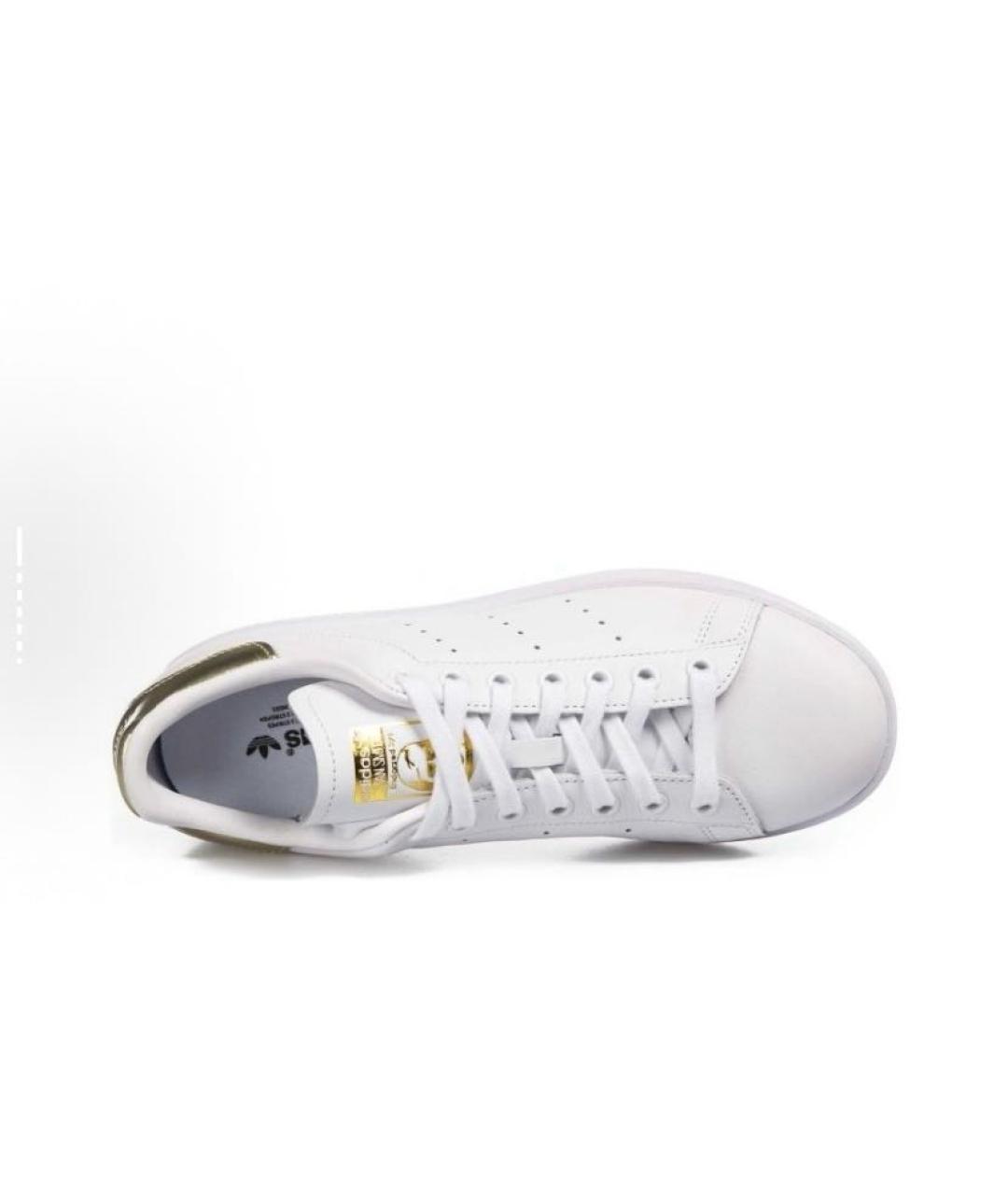 ADIDAS Белые кожаные кроссовки, фото 4