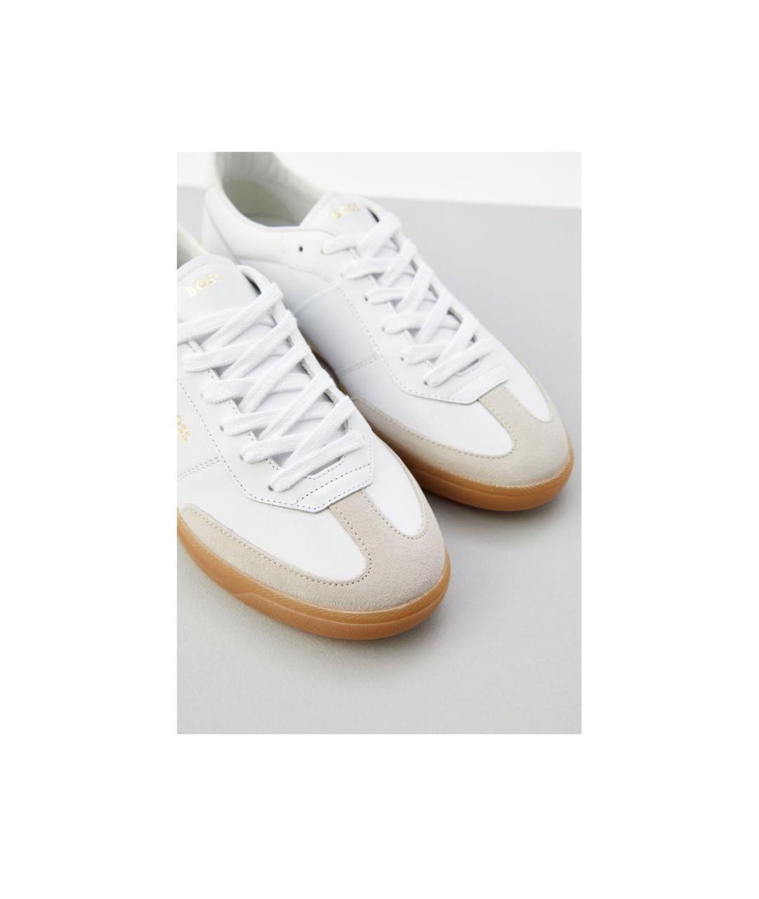 HUGO BOSS Белые кожаные кеды, фото 2