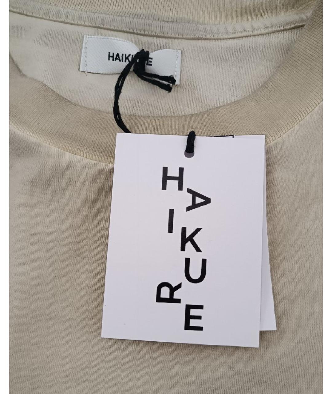 HAIKURE Бежевая хлопковая футболка, фото 4