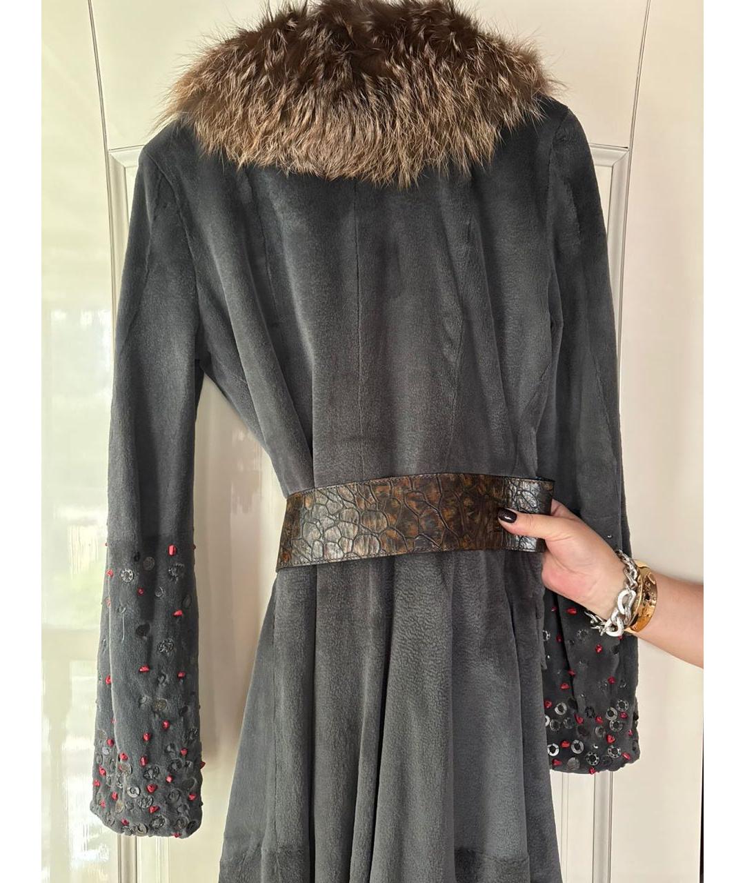 RINDI Серая меховая шуба, фото 8