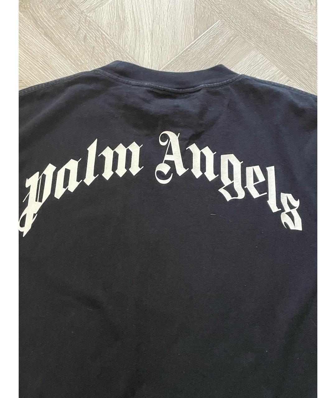 PALM ANGELS Черная хлопковая футболка, фото 6