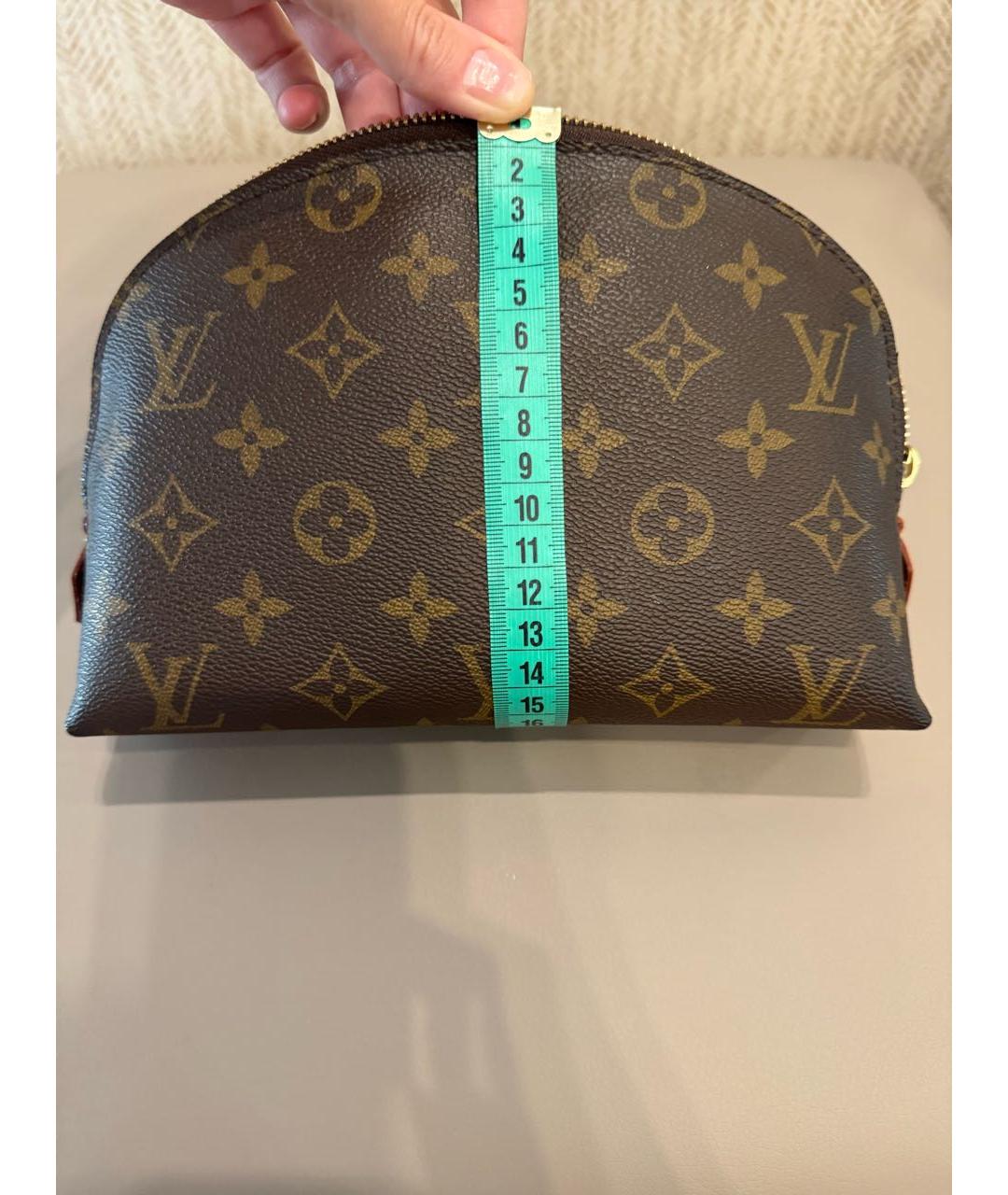 LOUIS VUITTON Коричневая косметичка, фото 7