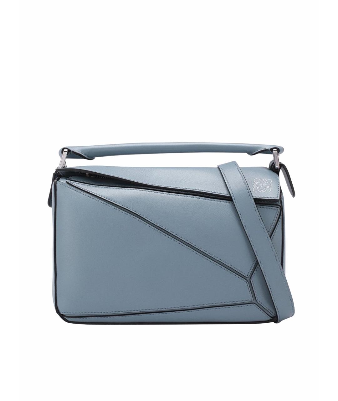 LOEWE Голубая кожаная сумка через плечо, фото 1