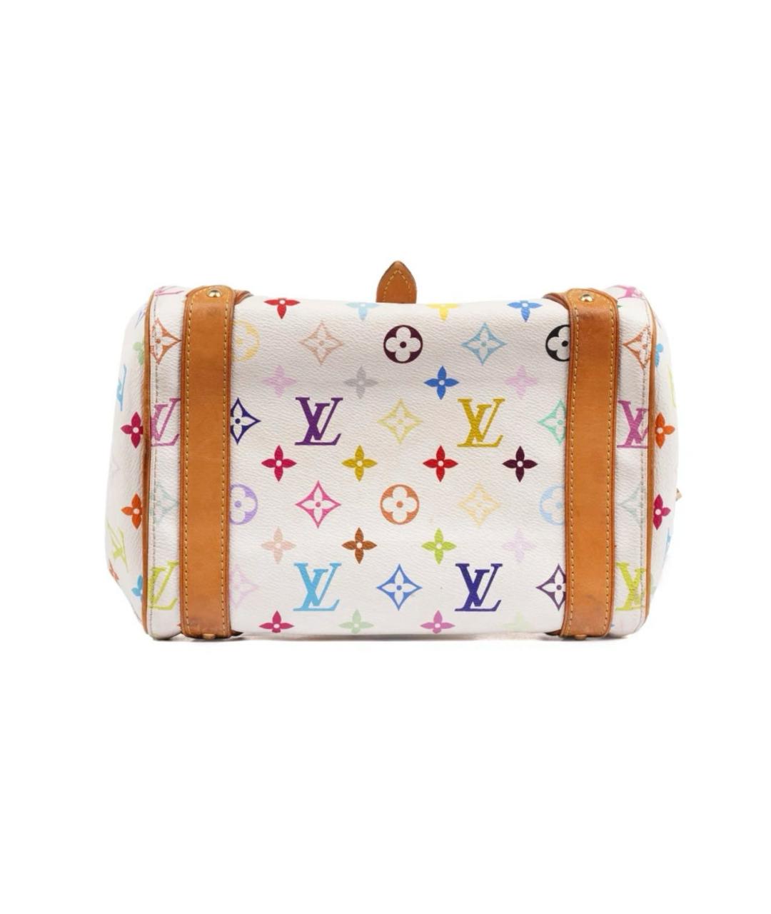 LOUIS VUITTON Белая кожаная сумка с короткими ручками, фото 3