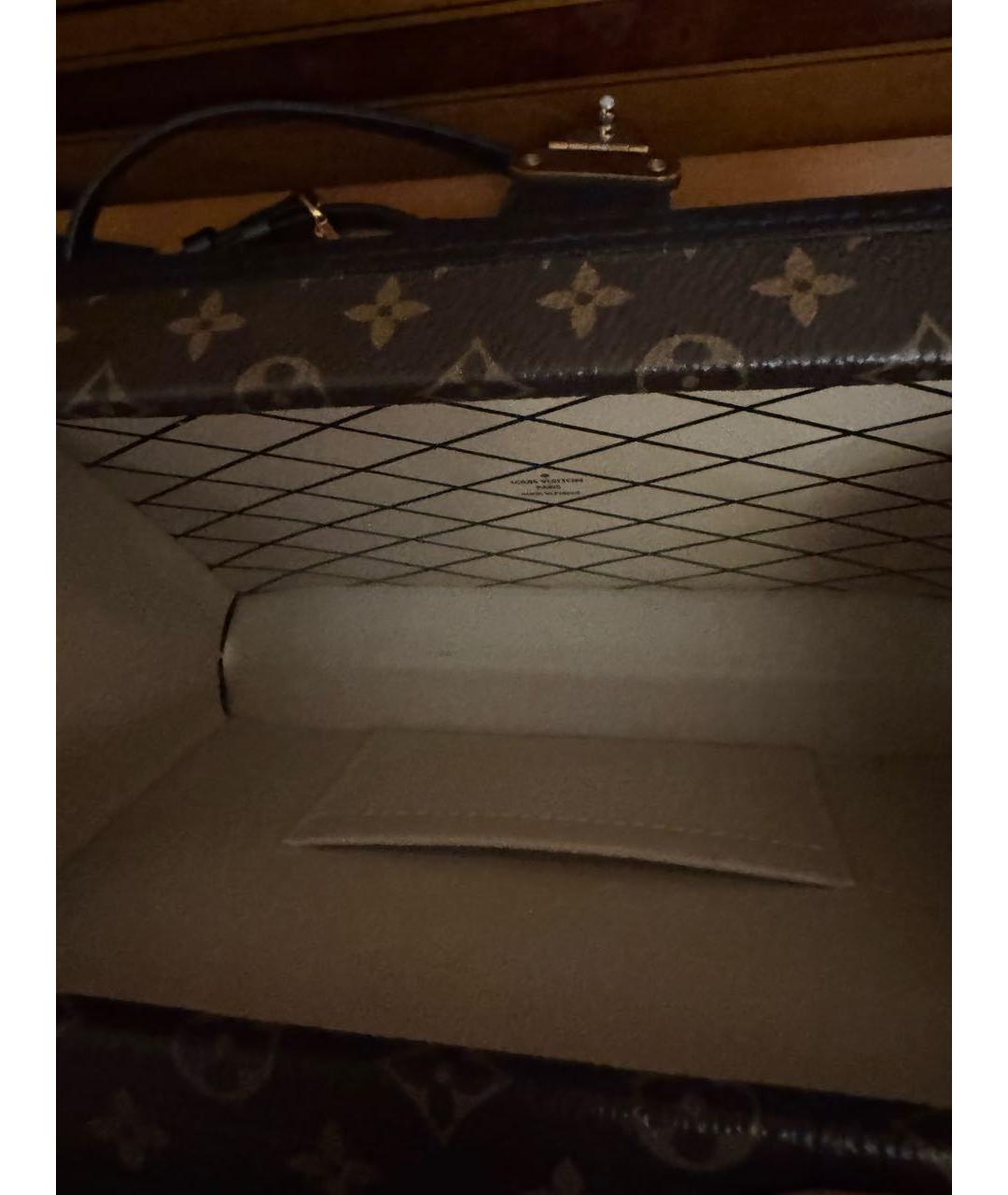 LOUIS VUITTON Коричневая кожаная сумка через плечо, фото 4