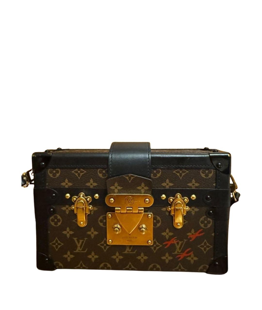 LOUIS VUITTON Коричневая кожаная сумка через плечо, фото 1