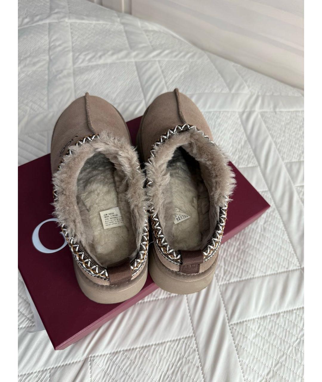 UGG AUSTRALIA Бежевые замшевые ботинки, фото 3