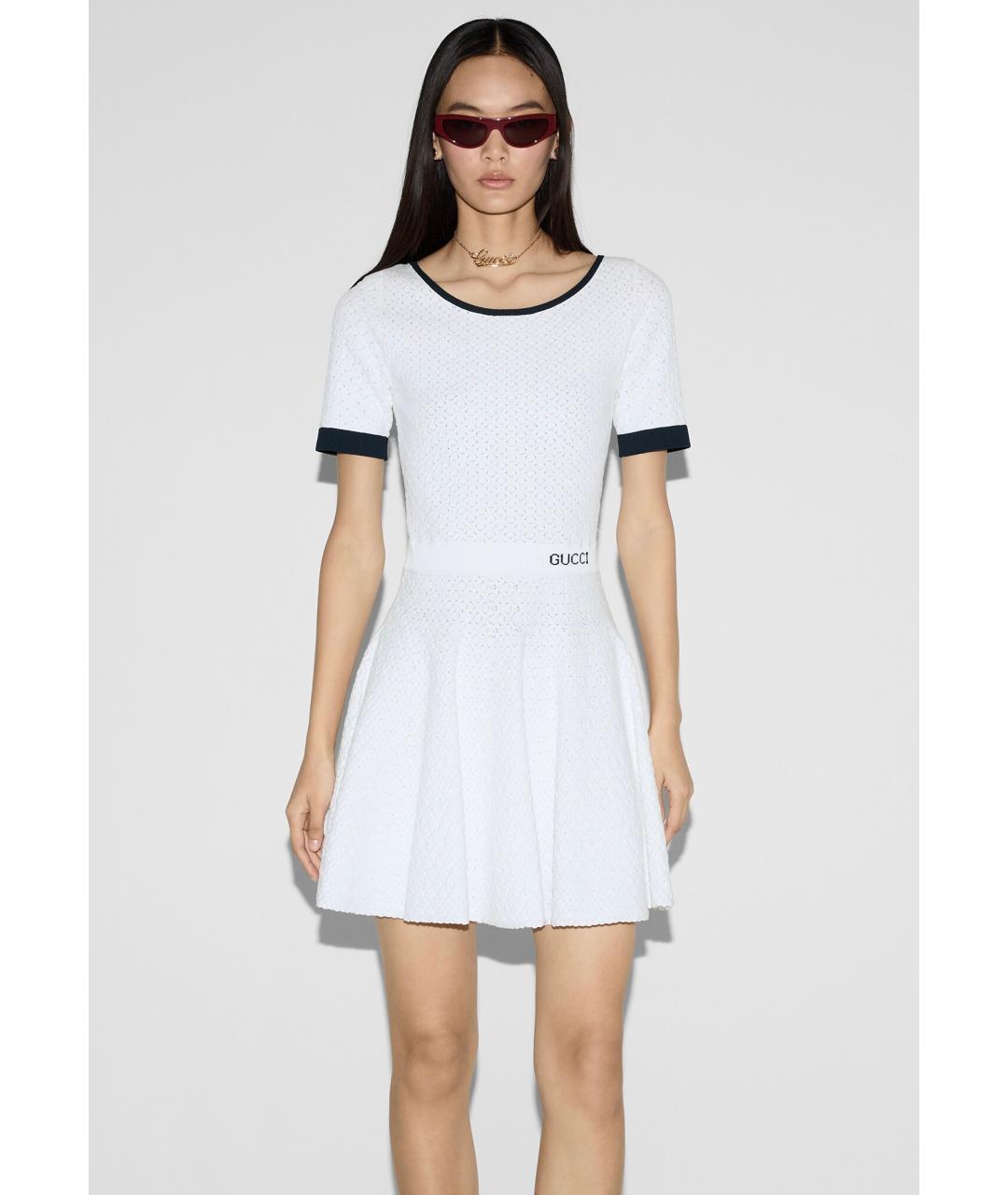 GUCCI Белое коктейльное платье, фото 3