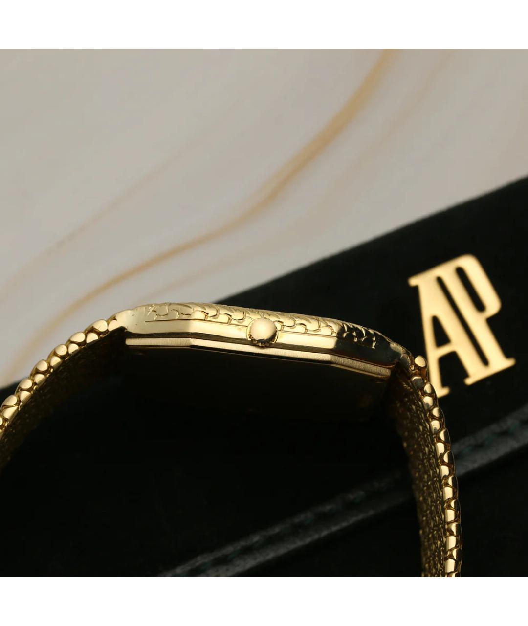 Audemars Piguet Черные часы из желтого золота, фото 7