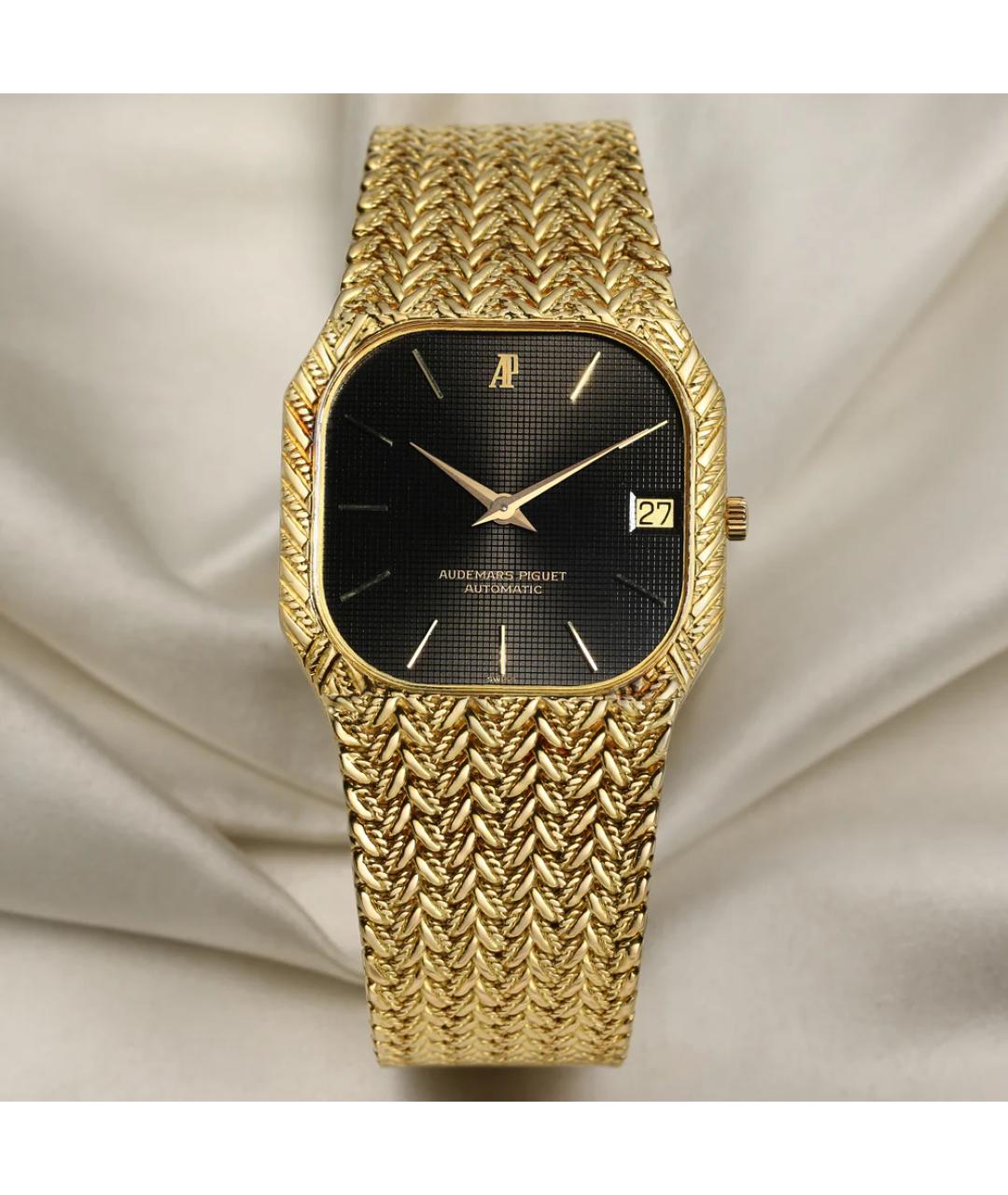 Audemars Piguet Черные часы из желтого золота, фото 2