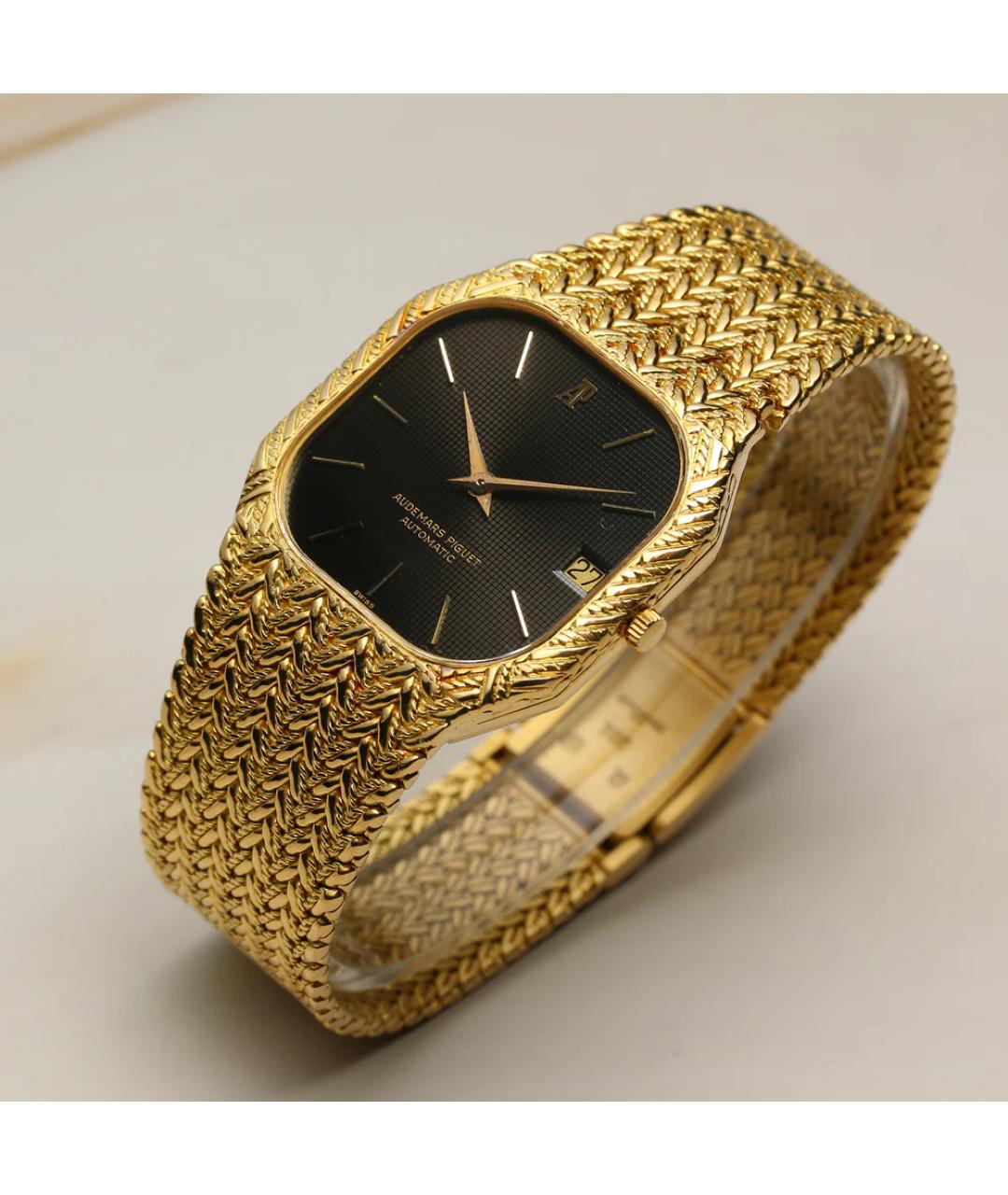 Audemars Piguet Черные часы из желтого золота, фото 3