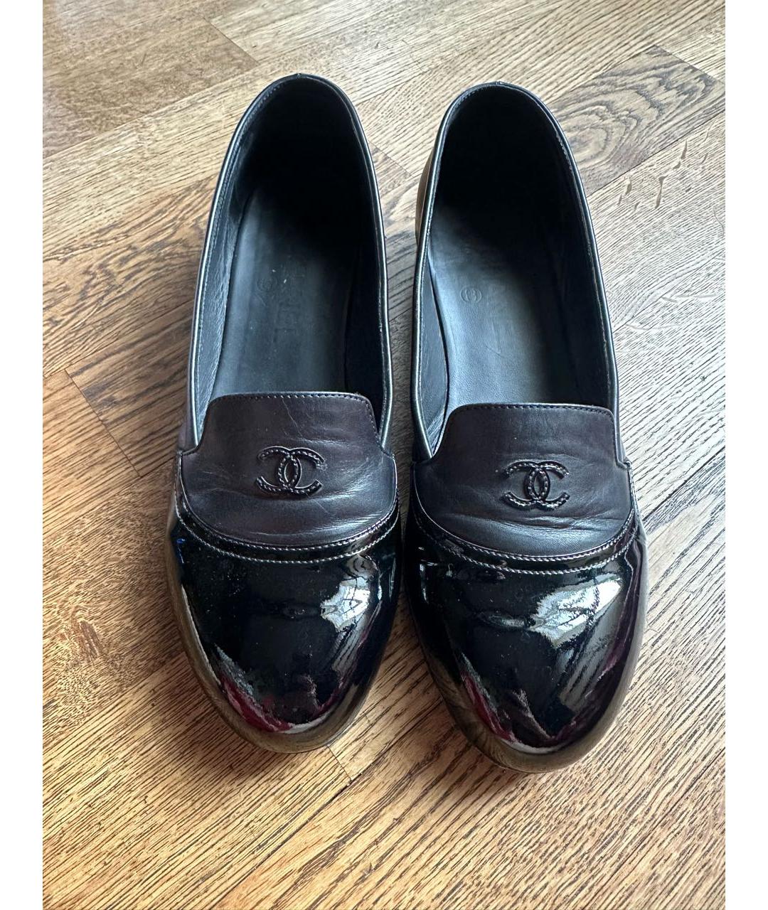 CHANEL Черные кожаные лоферы, фото 2