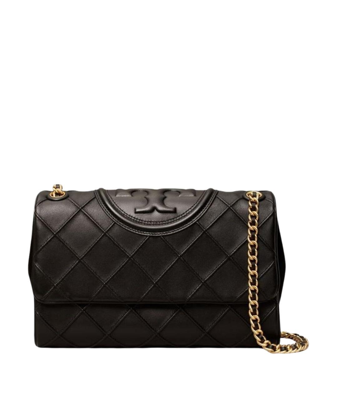 TORY BURCH Черная кожаная сумка через плечо, фото 2