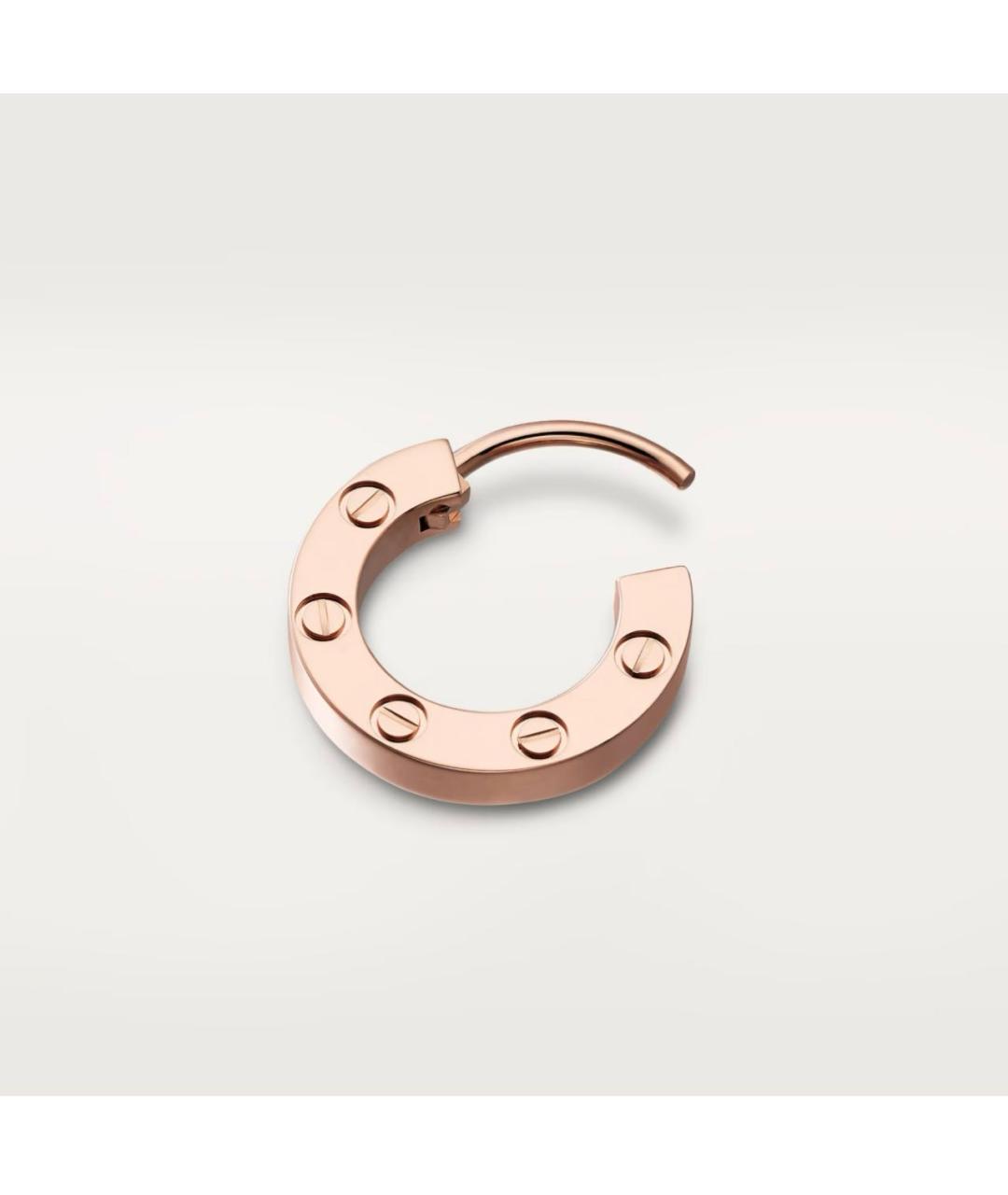 CARTIER Розовые серьги из розового золота, фото 3