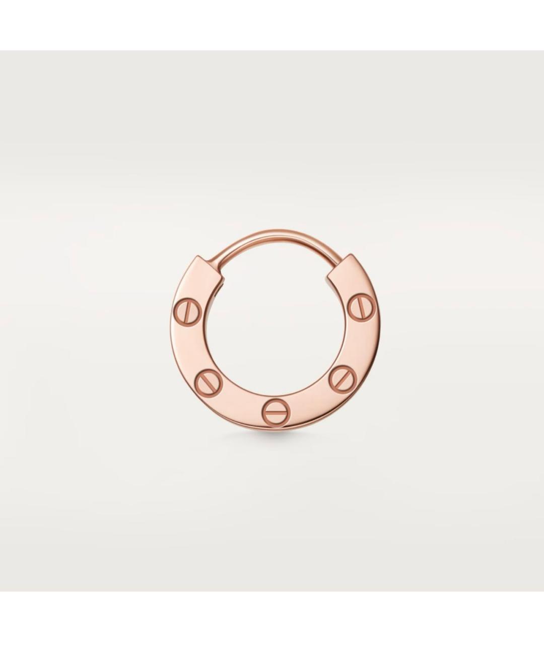 CARTIER Розовые серьги из розового золота, фото 5