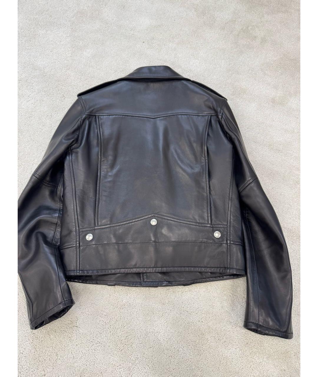SAINT LAURENT Черная кожаная куртка, фото 3