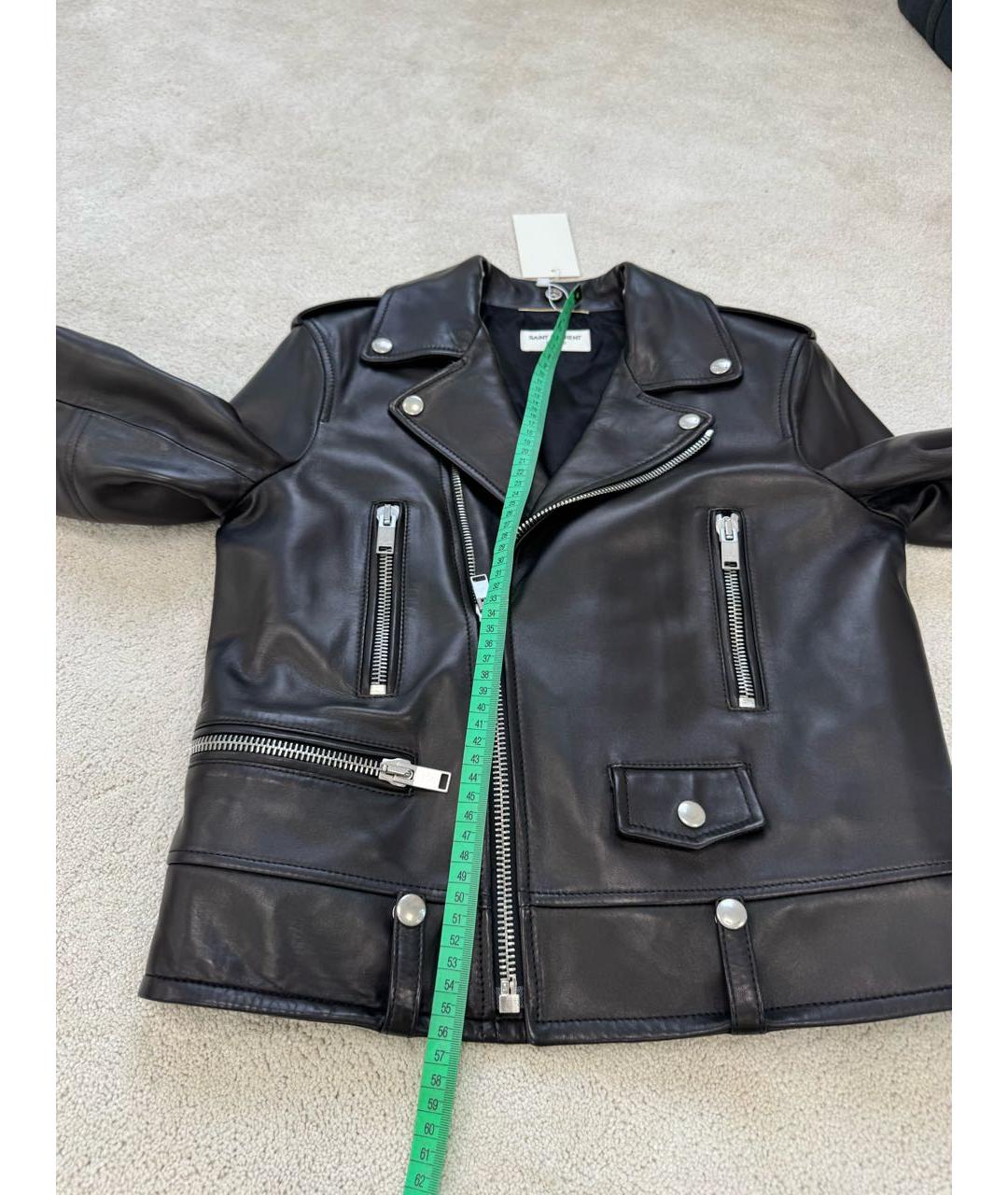 SAINT LAURENT Черная кожаная куртка, фото 8