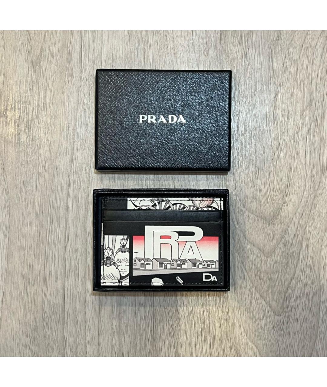 PRADA Черный кожаный кардхолдер, фото 3