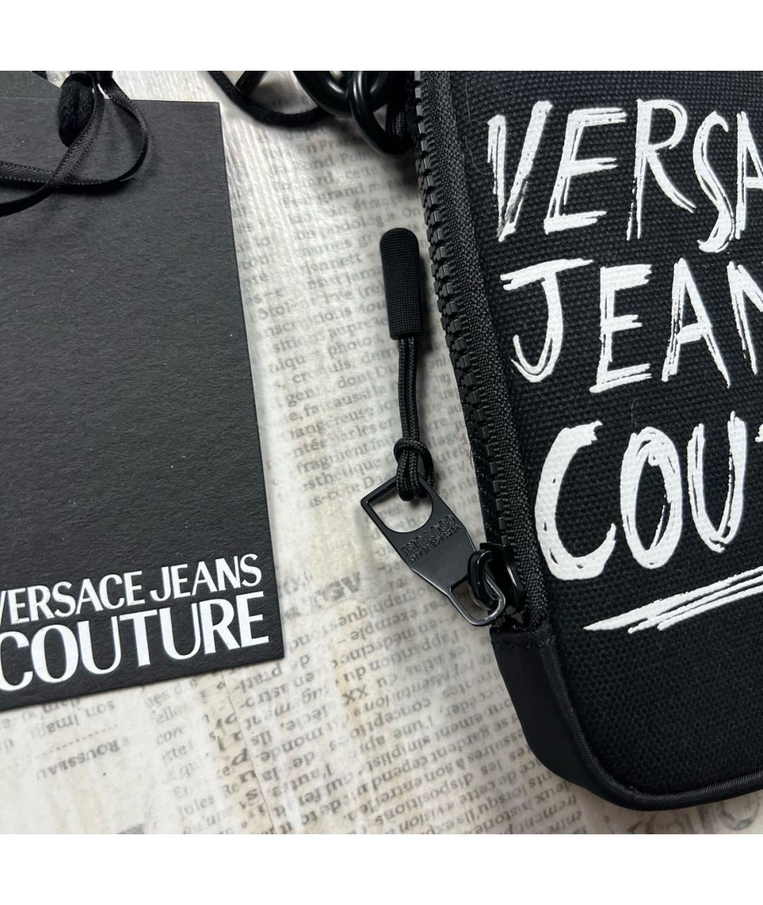 VERSACE JEANS COUTURE Черная барсетка, фото 3