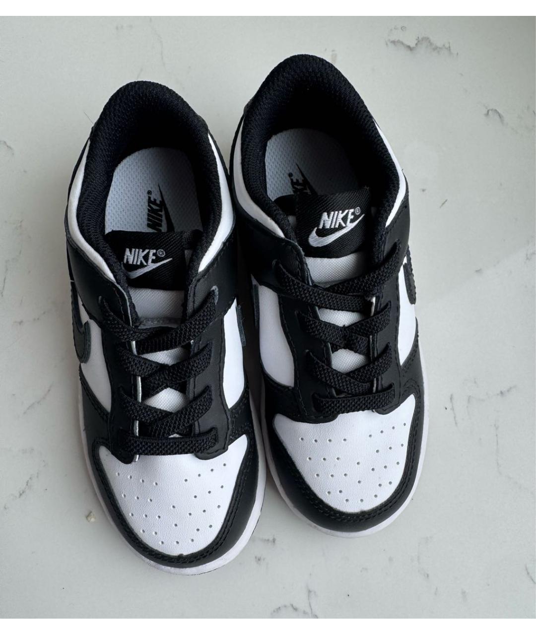 NIKE KIDS Черные кожаные кеды, фото 2