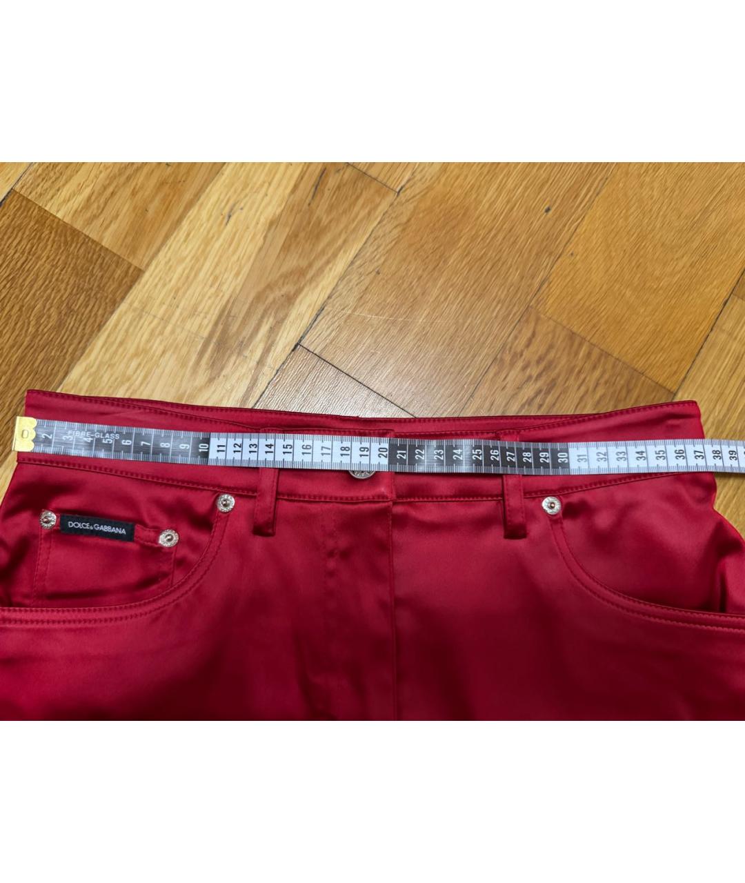 DOLCE&GABBANA Красная ацетатная юбка миди, фото 4