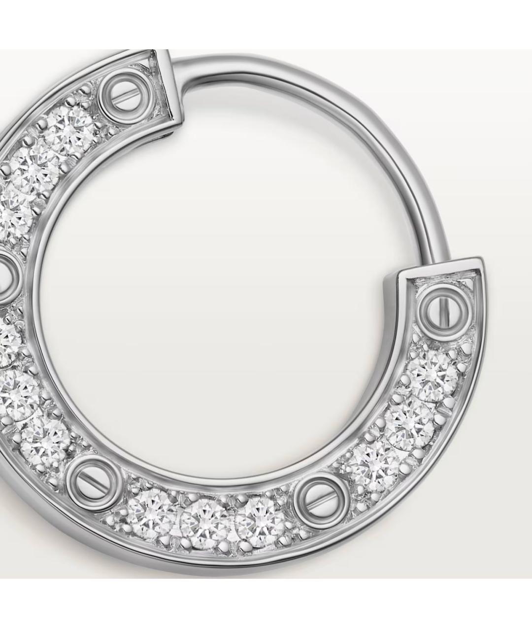 CARTIER Серебряные серьги из белого золота, фото 3
