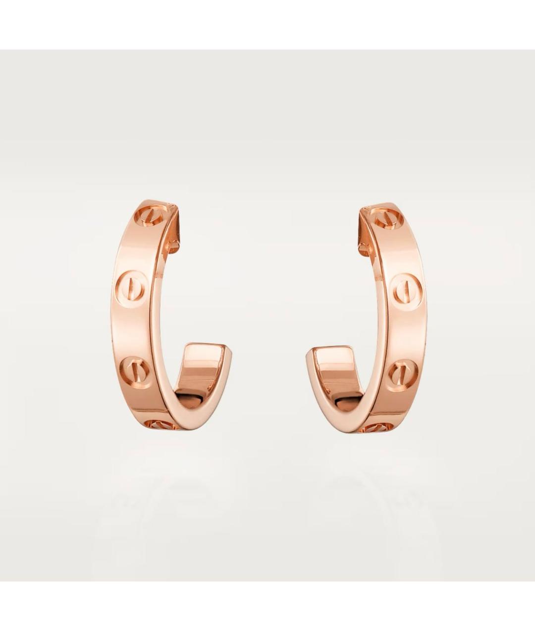 CARTIER Розовые серьги из розового золота, фото 7