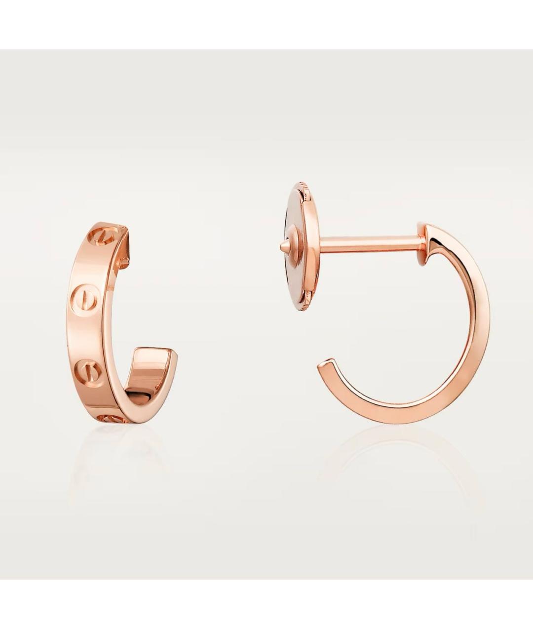 CARTIER Розовые серьги из розового золота, фото 4