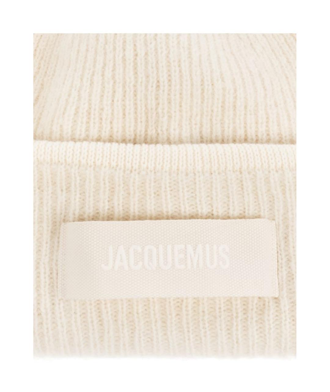 JACQUEMUS Бежевая шерстяная шапка, фото 3