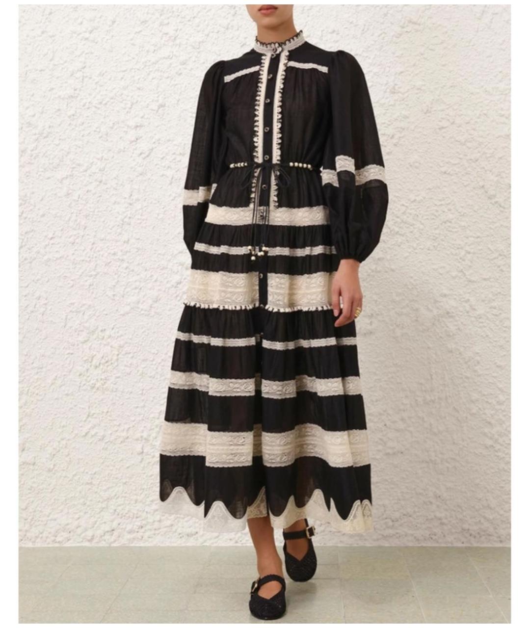 ZIMMERMANN Черное хлопковое коктейльное платье, фото 2