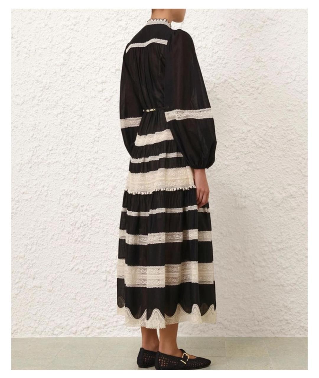 ZIMMERMANN Черное хлопковое коктейльное платье, фото 3