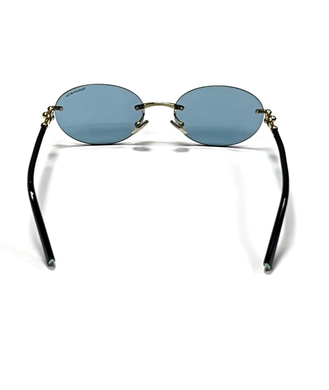 TIFFANY&CO Золотые солнцезащитные очки, фото 6