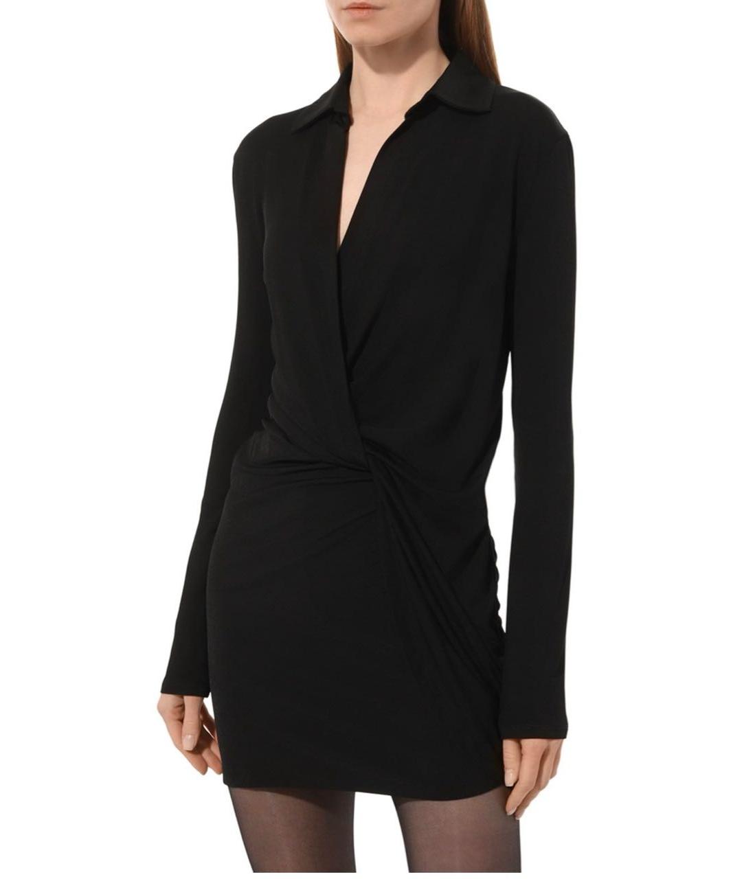 JACQUEMUS Черное вискозное коктейльное платье, фото 3